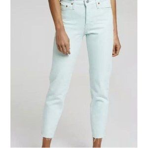 Levi's Womens Sz 29 Wedgie Fit High Rise Tapered Leg Jeans Mint Green NWT New